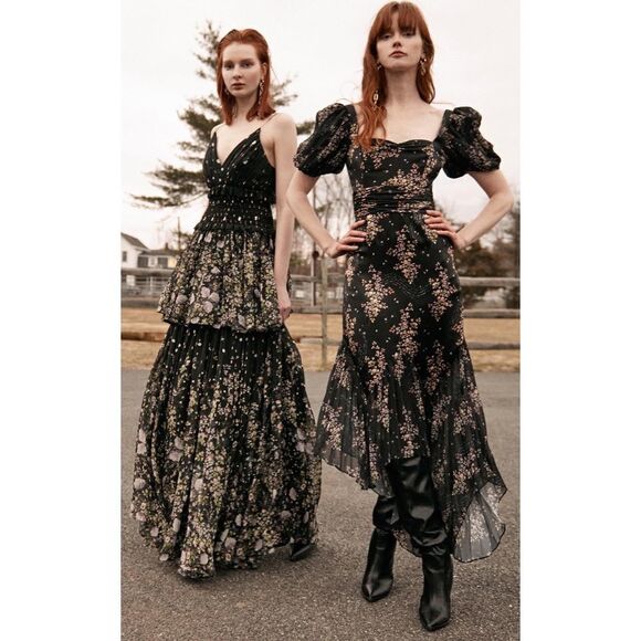 Amur 100% silk Destiny Floral Dress size 4 - Picture 1 of 16